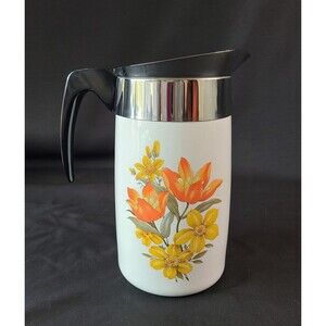 Rare! 1972 Corning Ware Tropic Summer 10-cup Coffee *Jug Only*